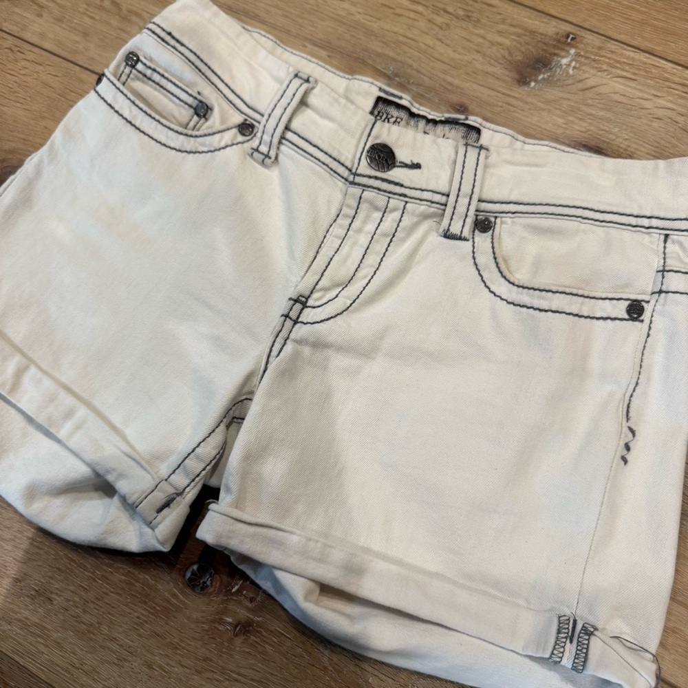 BKE Denim Payton White Jean Shorts Size 2 - Picture 4 of 8